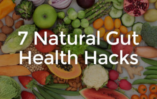 natural gut health hacks with fruits veggies background images